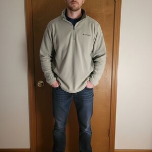 Columbia Light Gray Fleece Pullover
